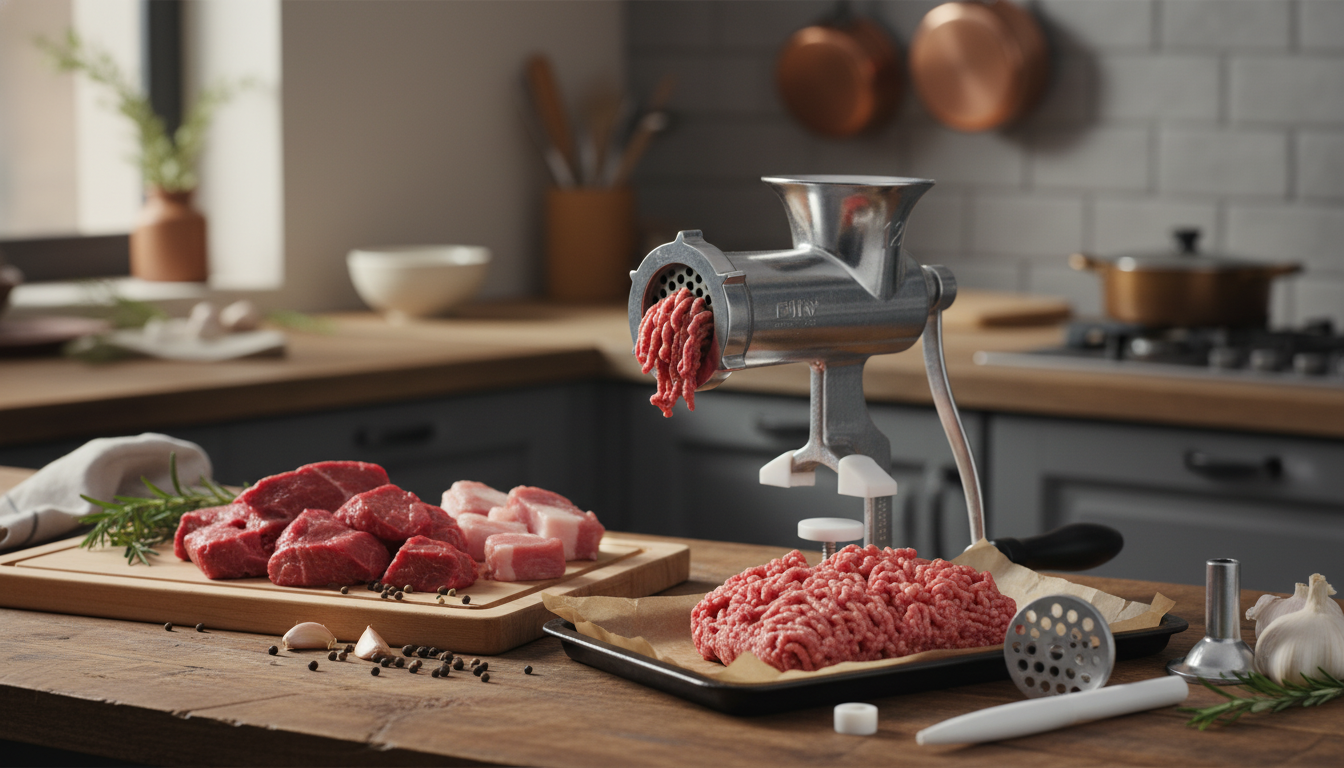 Clamp-On Manual Stainless Steel Meat Grinder Guide