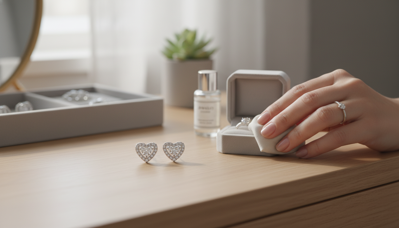 Heart D VVS Moissanite Studs: Fit, Sparkle & Care