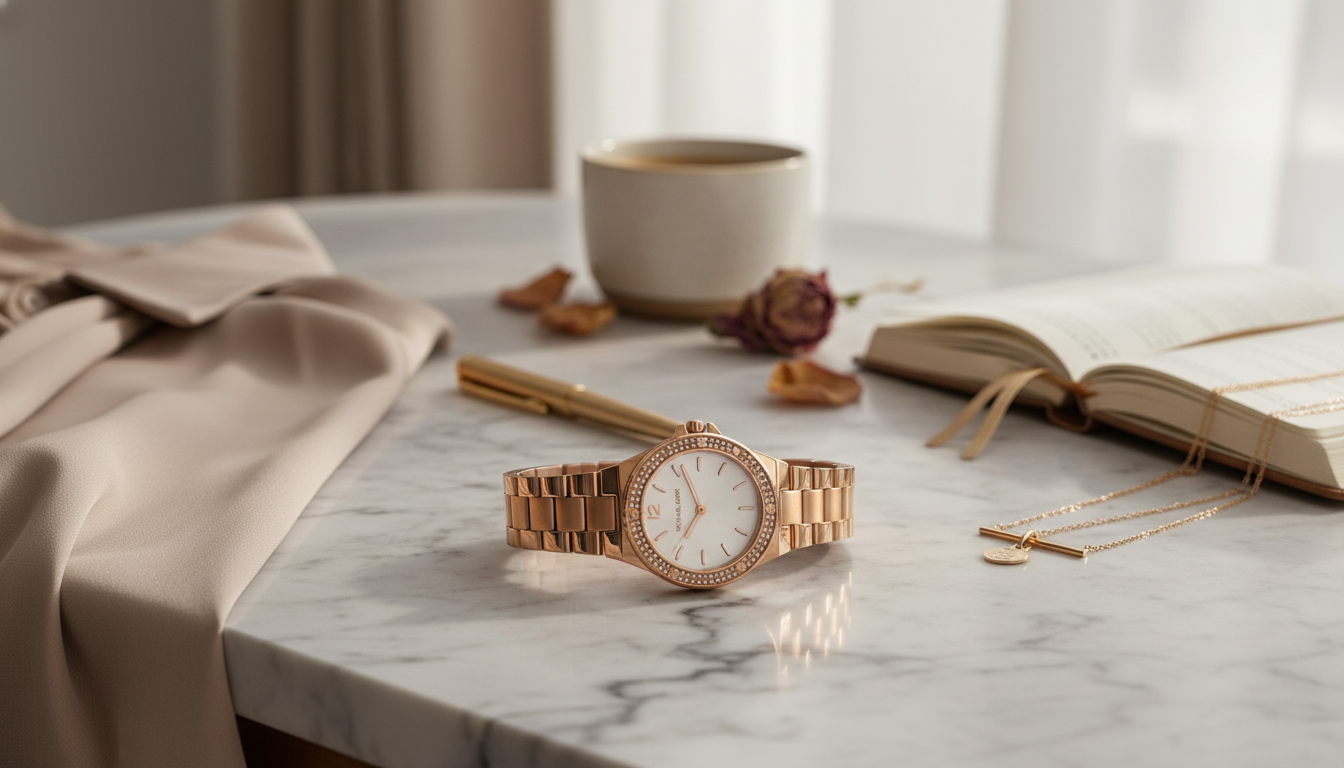 Michael Kors Gold Analog Watch: Day-to-Night Polish