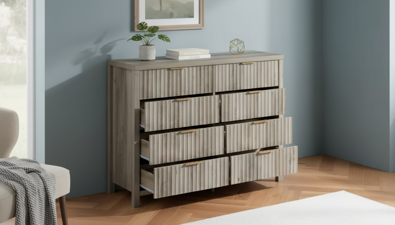 Modern Fluted 7-Drawer Dresser: Storage & Styling Guide