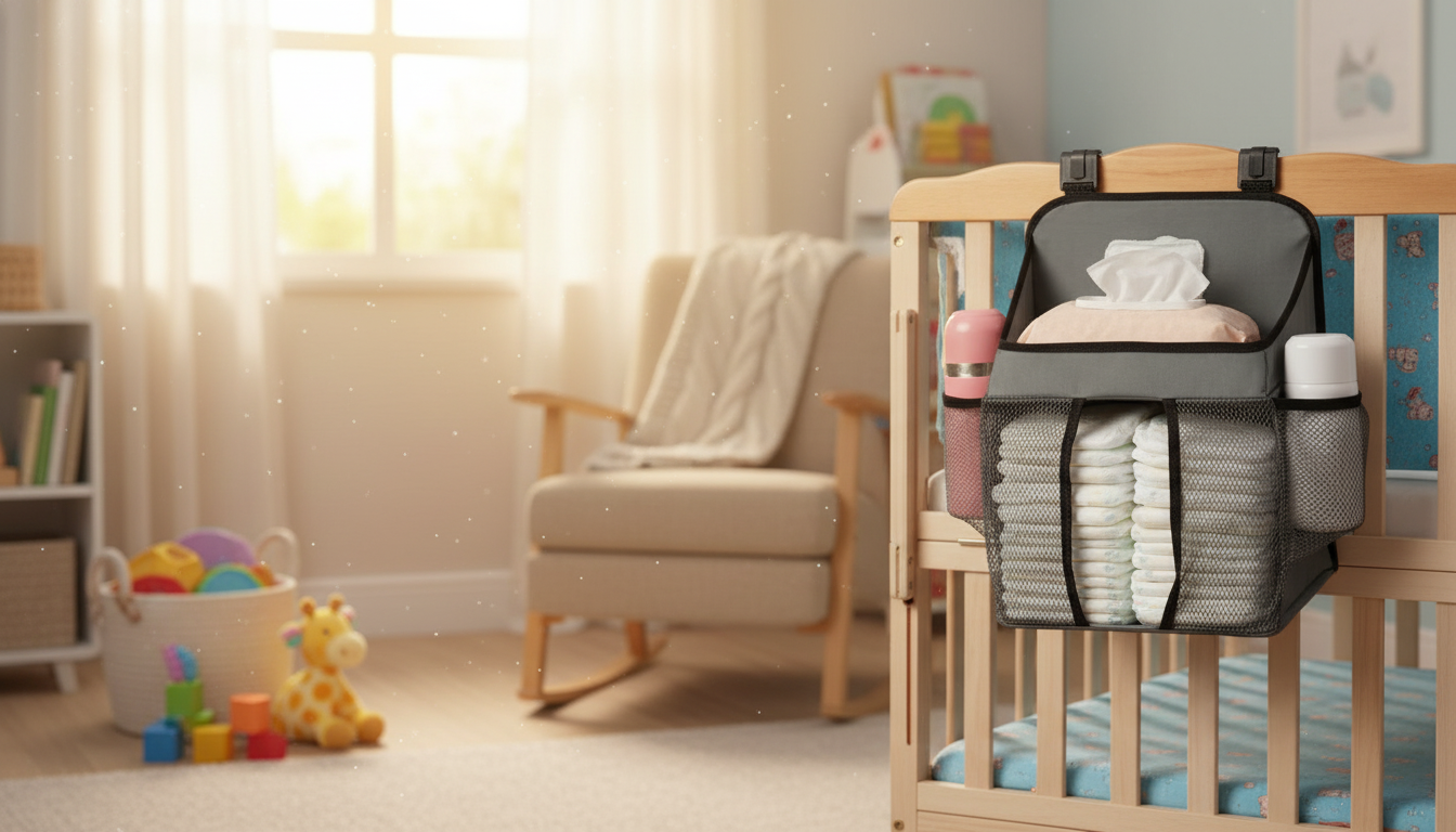 Portable Crib Hanging Organizer for Diapers & Toys