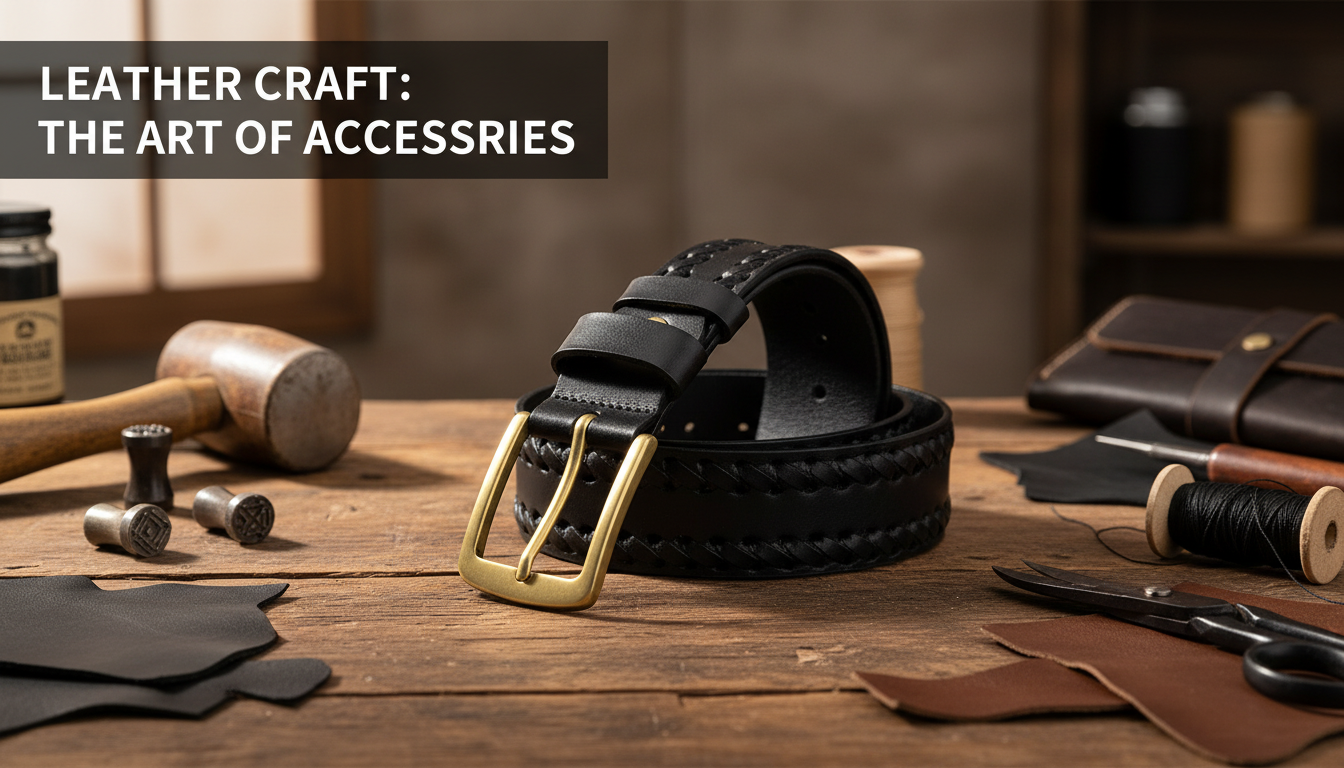 Unisex Woven Leather Belt with Solid Brass Buckle